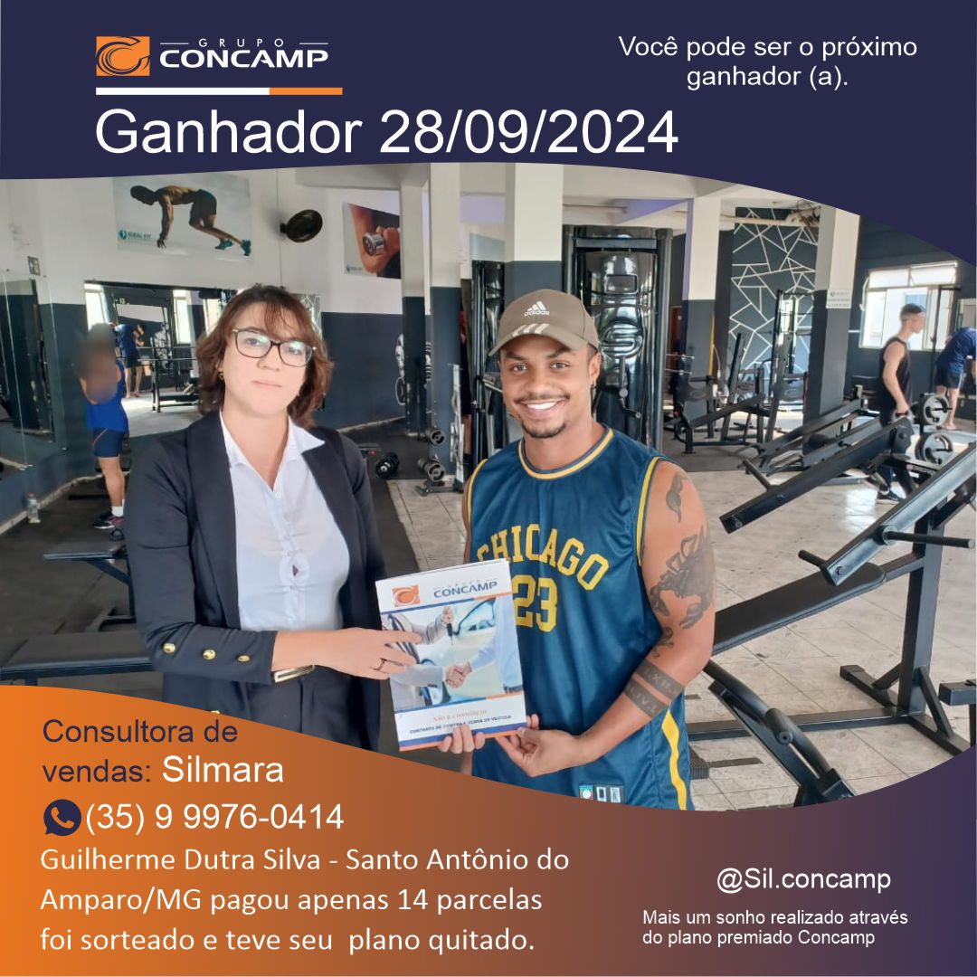 Ganhador(a) Guilherme Dutra - Plano Premiado Concamp