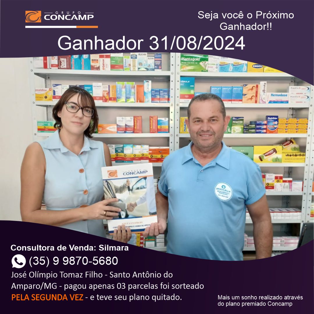 Ganhador(a) José Olímpio - Plano Premiado Concamp